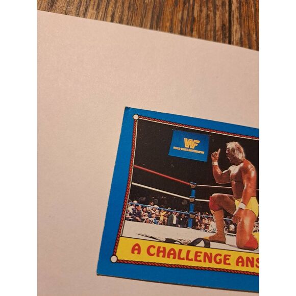 1987 Topps WWF Ringside 36 Challenge Answered Hulk Hogan Vintage Trading Card - Picture 2 of 4